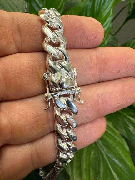 Sterling Silver Solid Miami Cuban Link Chain 10.3mm 925 Italy Box Lock Necklace 24"