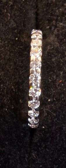 14K White Gold Natural Diamond Wedding Band