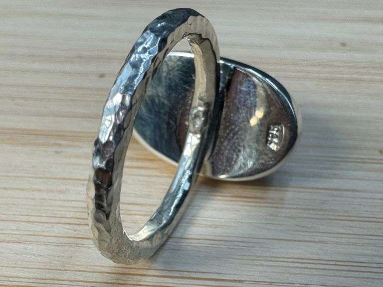 Sterling Silver 925 One of a Kind Dichroic Glass Ring Size 8.5