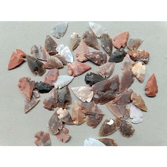 Lot of 50 Natural Agate Arrowheads