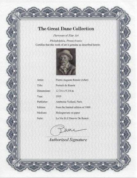 Limited Edition Pierre-Auguste Renoir (After) Original Heliogravure 1919