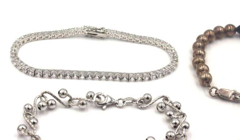 Vintage 925 sterling silver group lot of  bracelets
