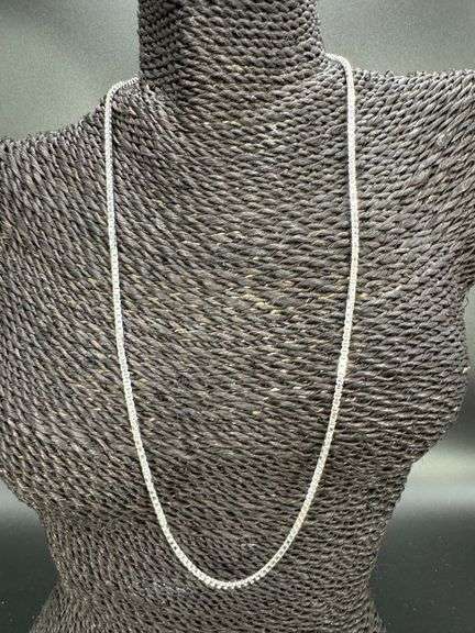 Sterling Silver Box Chain 2.4mm Genuine Solid 925 Italy Classic New Necklace 18"