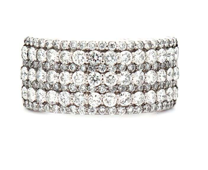 2.00ctw Diamond Multi Row Wide Band Ring in 14K