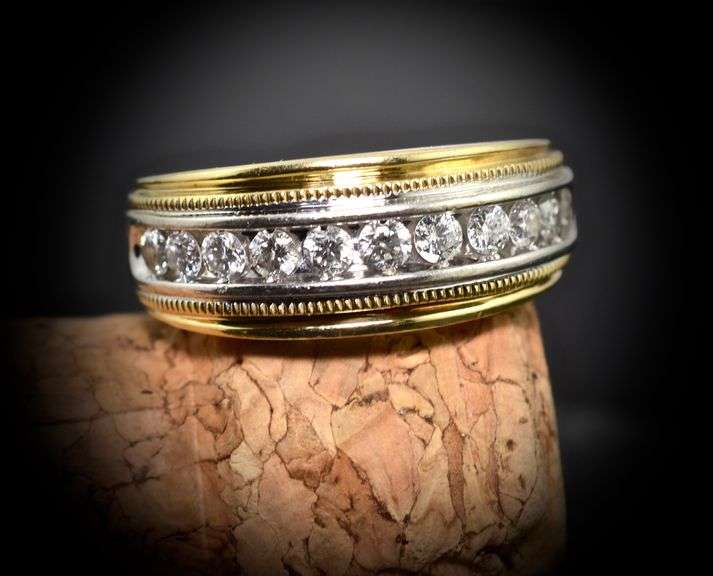 Bold Man's 14K Diamond 1 Ct. T. W. Band