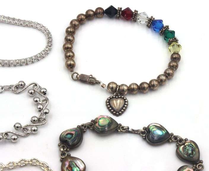 Vintage 925 sterling silver group lot of  bracelets