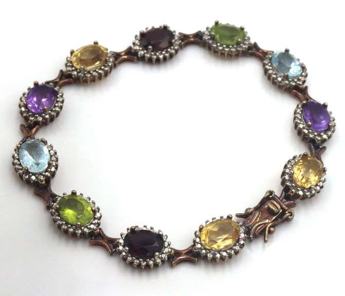 Group lot of 3 vintage 925 sterling silver bracelets