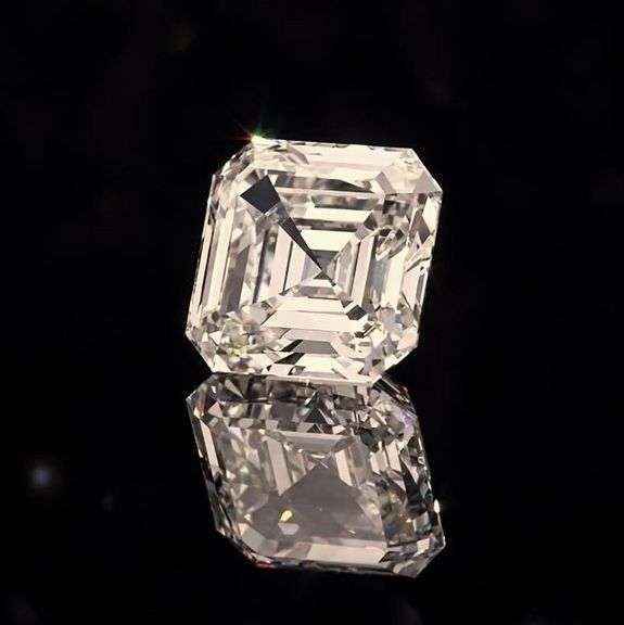 1.05 Ct Amber Ice Asscher Cut Fire Moissanite Solitaire