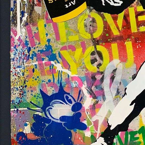 Banksy Thrower by Mr Brainwash Original