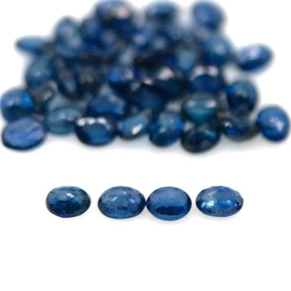 7.08ct cobalt blue Sapphire set from Madagascar -Heated only!!!