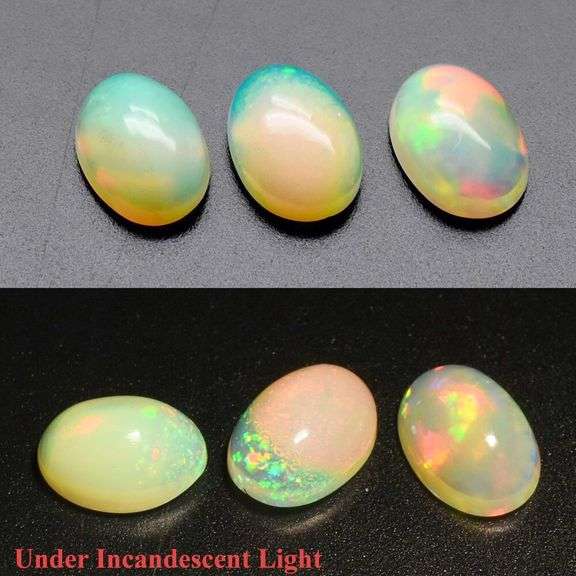 High color 1.63ct untreated Yita Ridge Opal set!