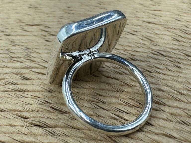 Sterling Silver 925 One of a Kind Dichroic Glass Ring Size 6.5