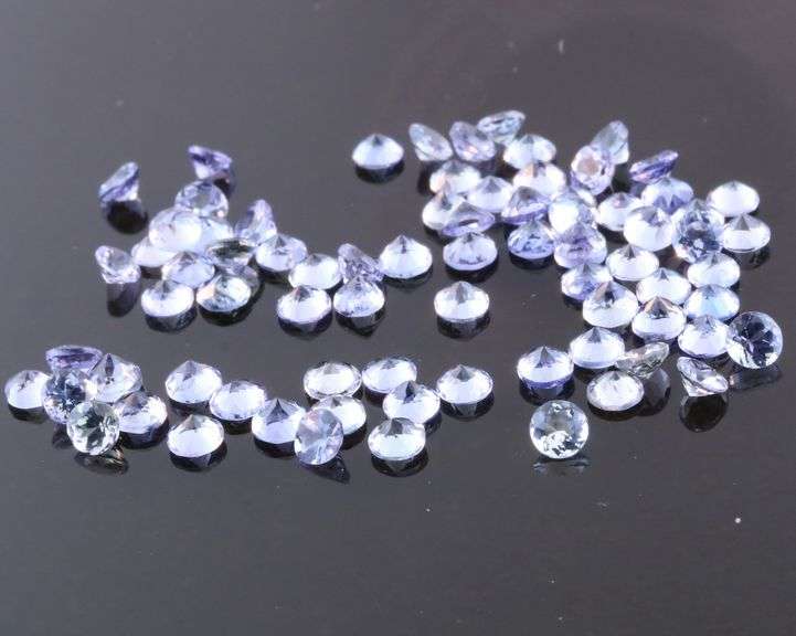 Heavy! 10.06ct 77pc set of 3mm Tanzanite -UNTREATED!!!