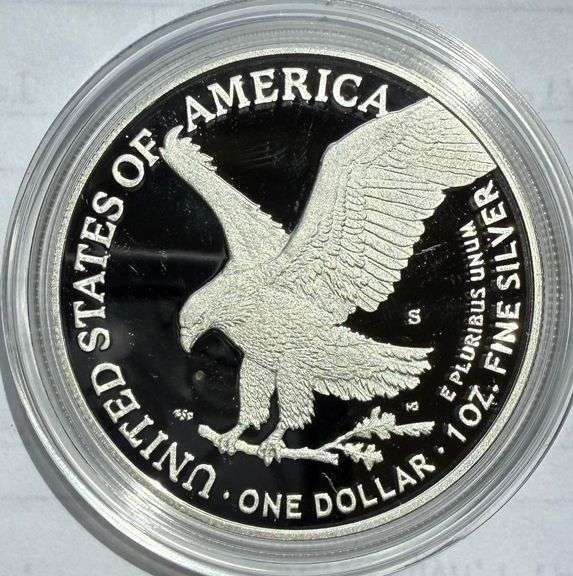 2024 S  Proof Silver Eagle With Box & Paper