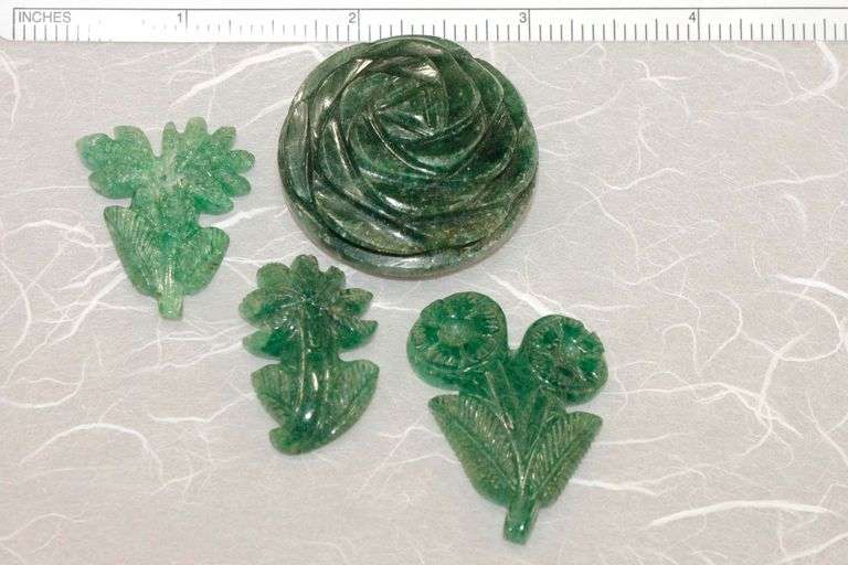 Natural Aventurine Carvings - Lot of 4