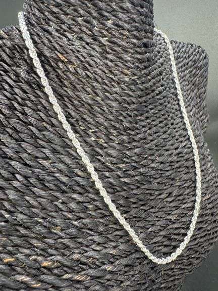 Sterling Silver Diamond-Cut Rope Chain 3mm Solid 925 Italy New Necklace 28"