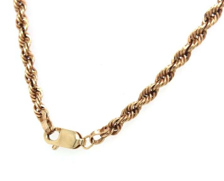 Versatile 14K YG Solid Rope Necklace
