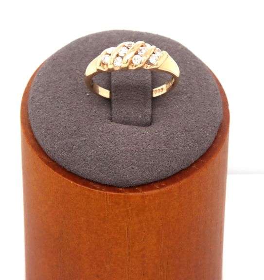 Sparkling Dainty Diamond Dome Ring