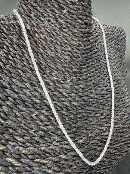 Italian Sterling Silver 925 1.8mm Diamond Cut Margarita Chain 18" Necklace