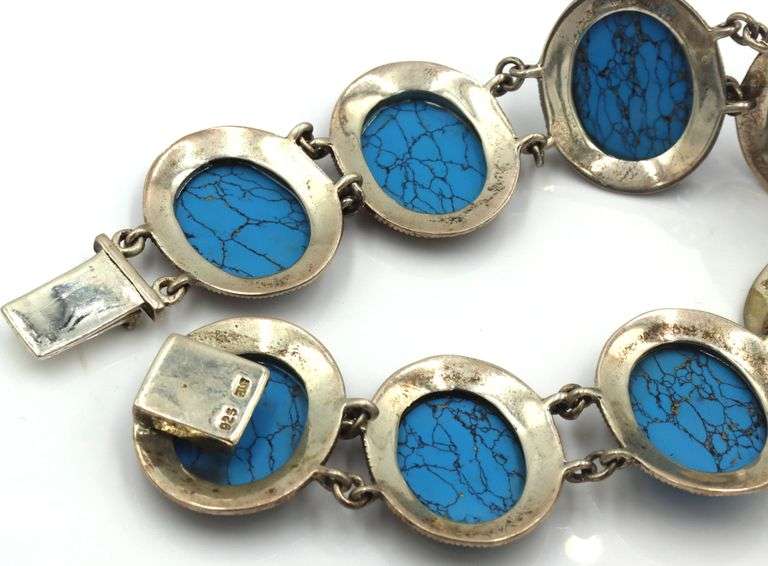 Lot of 2 vintage 925 sterling silver bracelets