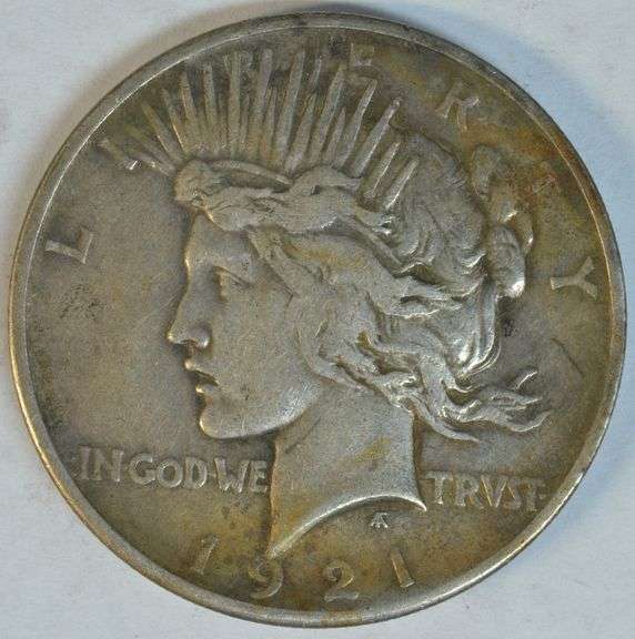 Nice original 1921 Peace Silver Dollar. Key date