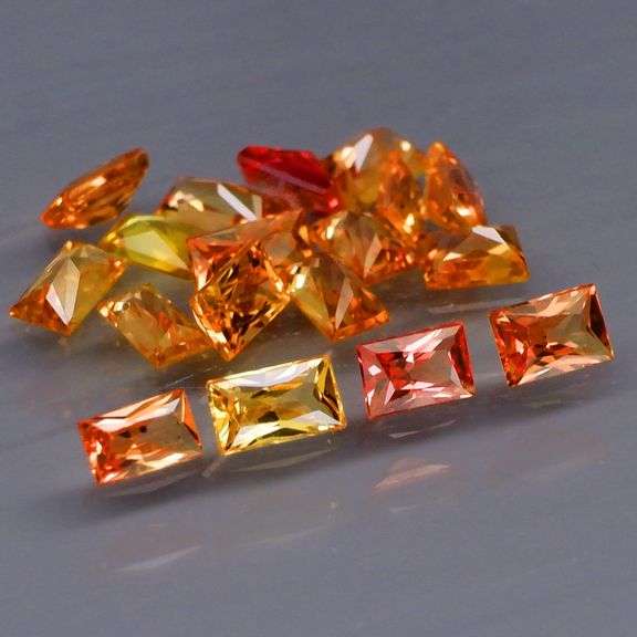 Baguette cut! Real 2.67ct Songean Sapphire set!