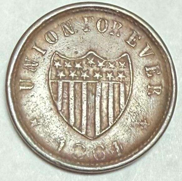 1864 Near Unc Patriotic Token