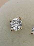 BRAND NEW 4.00 CARATS LAB GROWN DIAMOND STUDS. 14K YELLOW GOLD