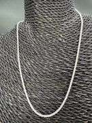 Italian Sterling Silver 925 1.8mm Diamond Cut Margarita Chain 18" Necklace