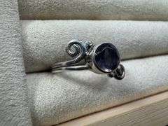 Sterling Silver 925 Natural Iolite Gemstone Ring Size 9