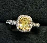 18K White Gold Natural Diamond Engagement Ring