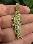 Gold Plated 925 Sterling Silver CZ St Jude Hip Hop Pendant