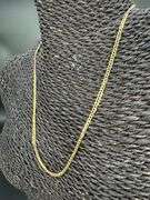 14k Yellow Gold Solid Curb Chain 2.6mm Link Necklace 16"
