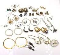 Group lot of vintage 925 sterling silver earrings