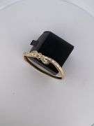 CERTIFIED 18K YELLOW GOLD AND DIAMOND BANGLE BRACELET