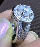 Gorgeous 14K White Gold Natural Diamond Ring