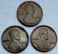 3 Unc 1909 VDB Lincoln Cents