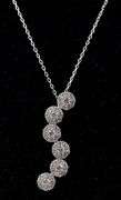 CZ Gemstone Pendant Necklace in Sterling Silver
