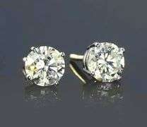 Sparkling 2.05 Ctw Ice White Lab Simulated Diamond Earrings