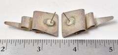 Vintage Triangular Stud Earrings in Sterling Silver