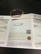 CERTIFIED 18K ROSE GOLD DIAMOND BANGLE BRACELET.