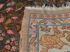 Vintage Silk & Gold Hereke Rug 2.1x3.4