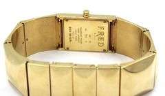 Fred CUT mother of pearl diamond dial watch