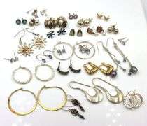 Group lot of vintage 925 sterling silver earrings