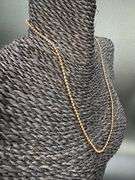 22k Rose Gold Plated Sterling Silver Diamond-Cut Ball Bead Chain 2mm 925 Italy Dog Tag Necklace 18"