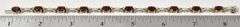 Amazing 10K Yellow Gold Red Garnet and Diamond Bracelet