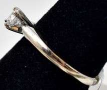 Brilliant Approx. 0.25CTS Solitaire Diamond Ring in 14K White Gold