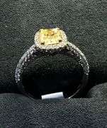 18K White Gold Natural Diamond Engagement Ring