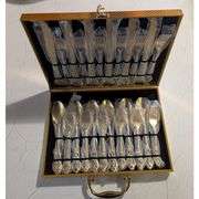 30-Piece Gold Stainless Steel Silverware Set