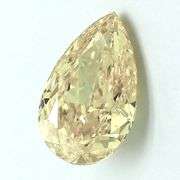 Sparkling 4.44 Ct Light Amber Pear Cut Lab Simulated Diamond